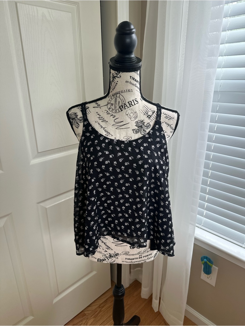Forever 21 Floral Sheer Tank Top